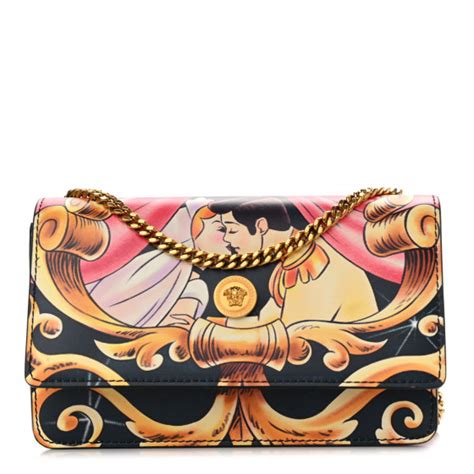 Versace x Disney Cinderella Smooth Leather Printed Chain 